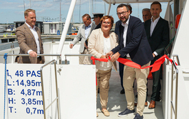 Galeria aktualności Elektryczny tramwaj wodny otrzymał imię. &bdquo;Bańtka&rdquo; wypłynęła na Zatokę Pucką 3