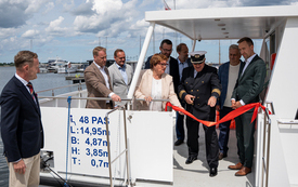 Galeria aktualności Elektryczny tramwaj wodny otrzymał imię. &bdquo;Bańtka&rdquo; wypłynęła na Zatokę Pucką 39