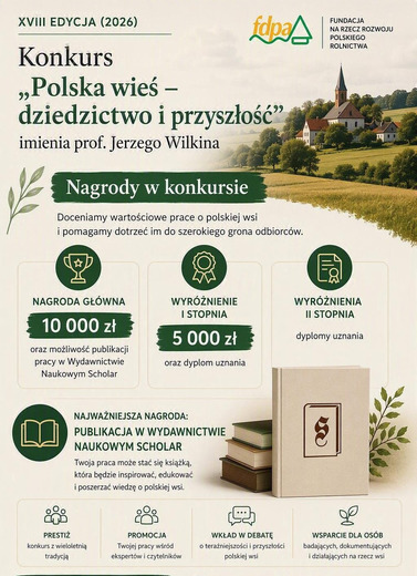 &bdquo;Polska wieś &ndash; dziedzictwo i przyszłość&rdquo;. Trwa XVIII edycja konkursu z nagrodą 10 tys. zł