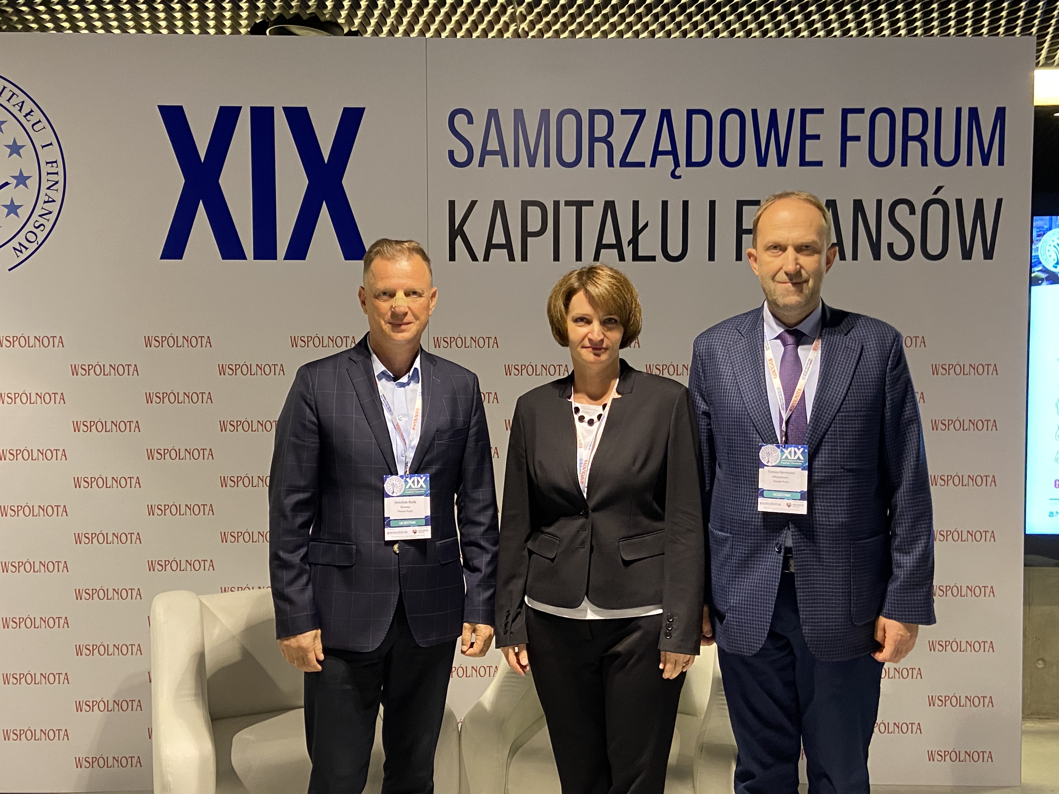 Starosta Pucki Jarosław Białk, Wicestarosta Pucki Tomasz Herrmann, Skarbnik Powiatu Puckiego Barbara Klawikowska