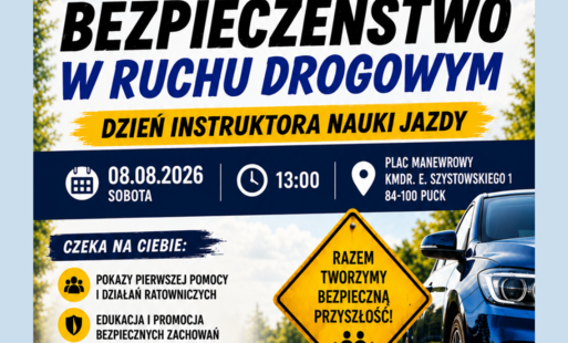Dzień Instruktora Nauki Jazdy w Pucku - zapraszamy na wydarzenie poświęcone bezpieczeństwu drogowemu
