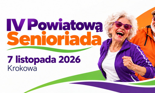 Plakat IV Powiatowa Senioriada w gminie Krokowa